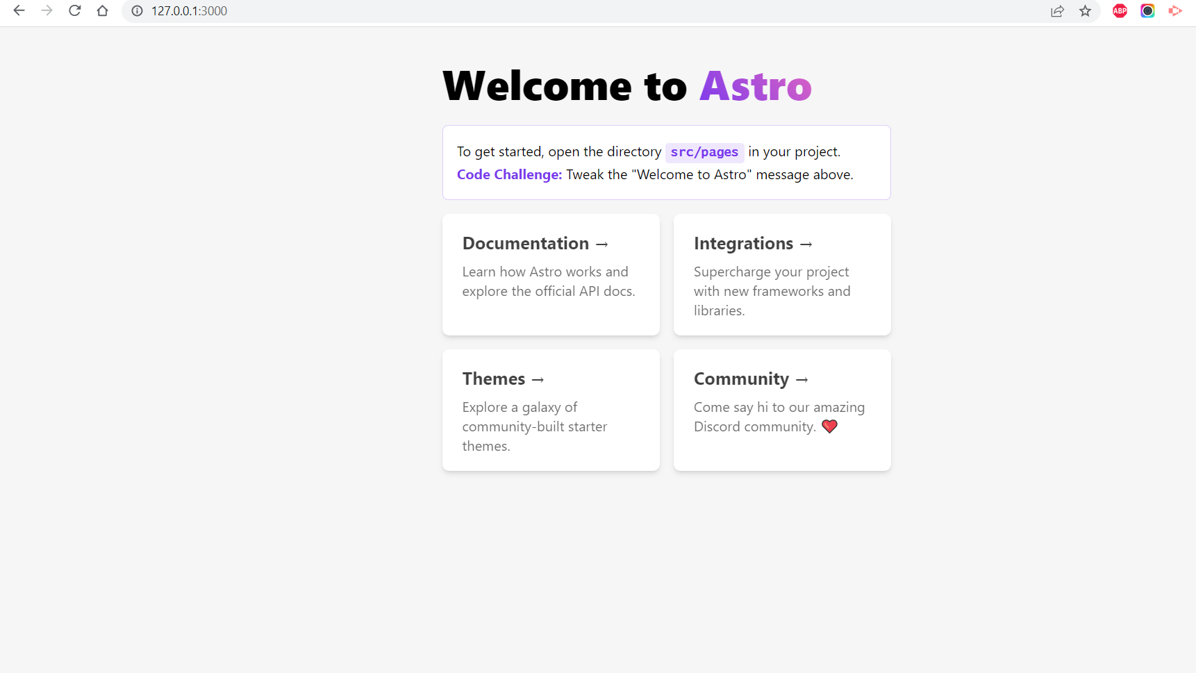 astro framework output