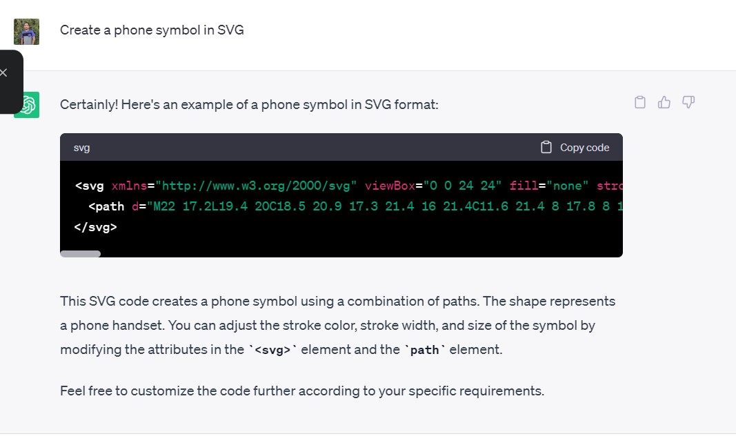 ChatGPT Create a Symbol in SVG