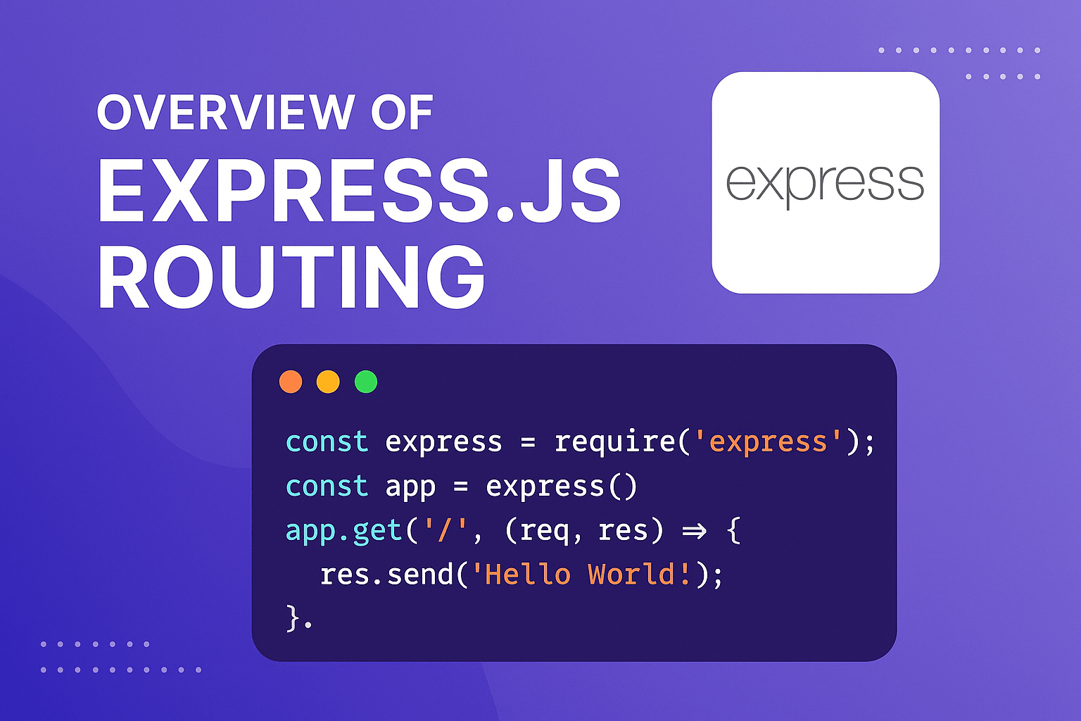 Express js Routing: Easy Guide to Handling HTTP Requests 1 Express js Routing: Easy Guide to Handling HTTP Requests