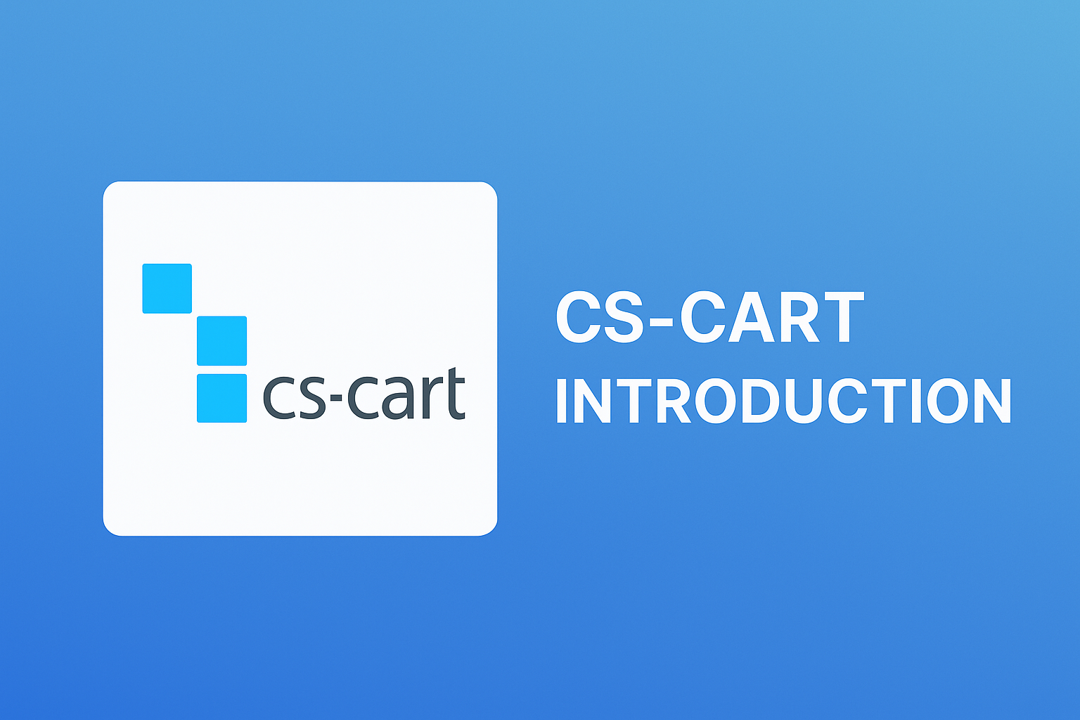 CS Cart Introduction