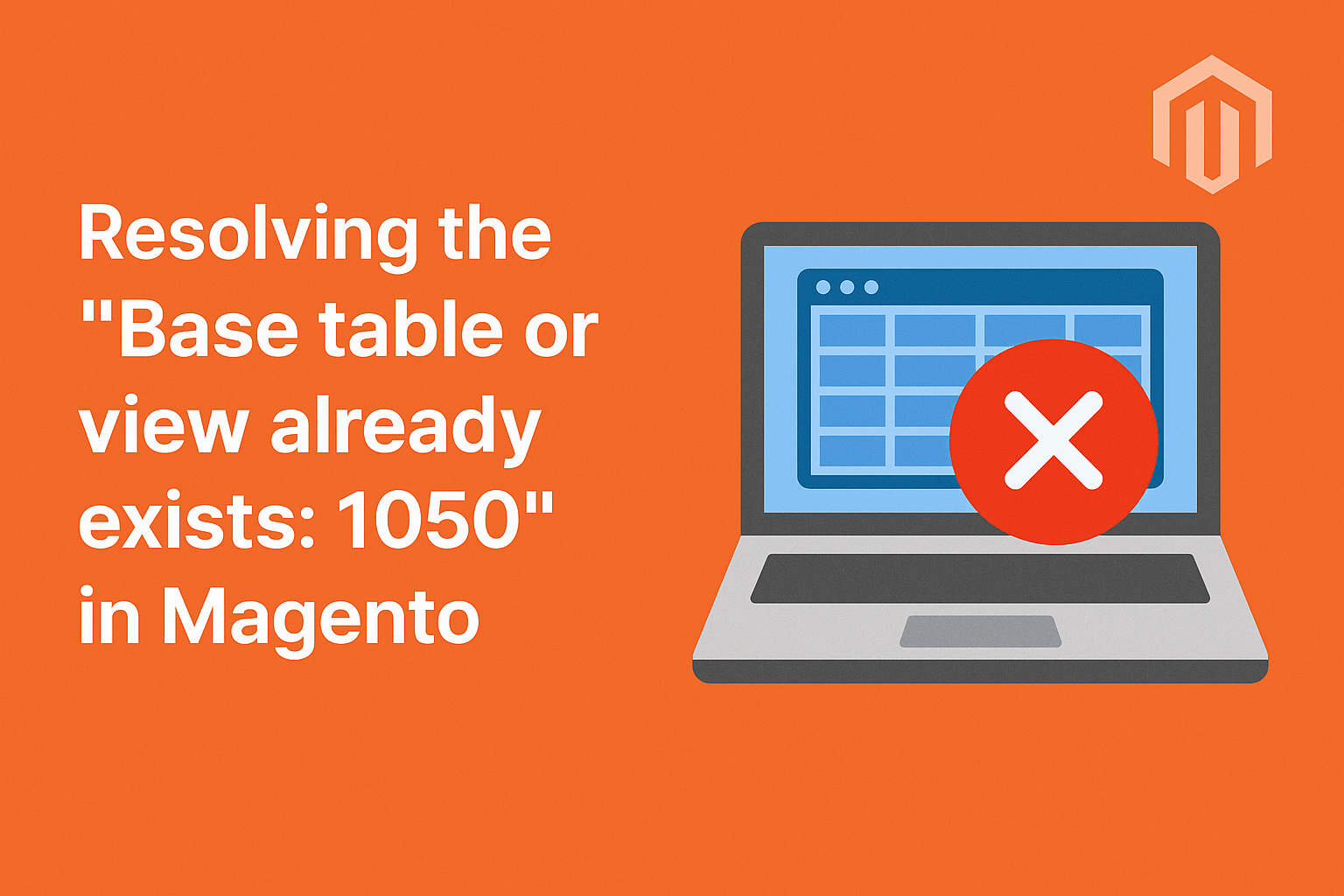 Resolving the Base table or view already exists: 1050 in Magento